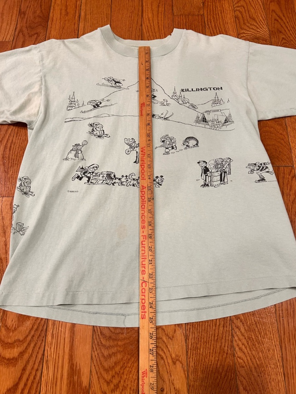 Vintage Killington Vermont TShirt Shirt Skiing Double Sided Long Sleeve XL Tee - Picture 6 of 9